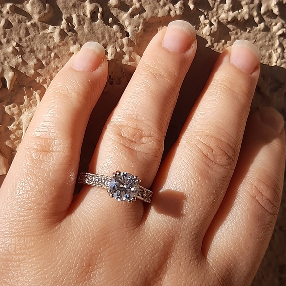 Silver White Sapphire Vintage Vibes Ring - Picture 7 of 11